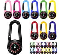 Boussole Avec Mousqueton - Mini Mousqueton Coloré - Porte-Clés D'extérieur Pour Enfants - Boussole Nautique Pour L'extérieur, Le Camping, La Randonnée