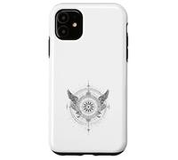 Boussole Céleste Ailes d'ange Vintage Zodiaque Coque pour iPhone 11