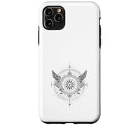 Boussole Céleste Ailes d'ange Vintage Zodiaque Coque pour iPhone 11 Pro Max