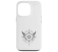 Boussole Céleste Ailes d'ange Vintage Zodiaque Coque pour iPhone 13 Pro