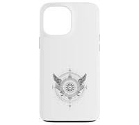 Boussole Céleste Ailes d'ange Vintage Zodiaque Coque pour iPhone 13 Pro Max