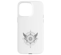 Boussole Céleste Ailes d'ange Vintage Zodiaque Coque pour iPhone 15 Pro Max