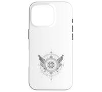 Boussole Céleste Ailes d'ange Vintage Zodiaque Coque pour iPhone 16 Pro