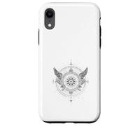 Boussole Céleste Ailes d'ange Vintage Zodiaque Coque pour iPhone XR