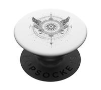 Boussole Céleste Ailes d'ange Vintage Zodiaque PopSockets PopGrip Adhésif