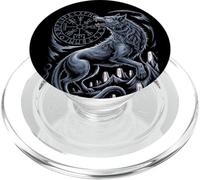 Boussole Celtique Fenrir Vintage - Loup Nordique Viking Vegvisir PopSockets PopGrip pour MagSafe