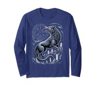 Boussole Celtique rétro Fenrir - Loup Nordique Viking Vegvisir Manche Longue