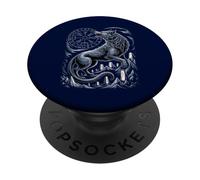 Boussole Celtique rétro Fenrir - Loup Nordique Viking Vegvisir PopSockets PopGrip Adhésif