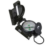 Boussole compass, militaire, huile lensatique, métallique vert olive, avec loupe, précision