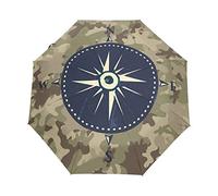 Boussole De Camouflage Parapluie Pliant Ouverture et Fermeture Automatique Protection UV Parapluies Pliant Coupe-Vent Ultra-léger pour Voyager Plage Femmes Enfants Fille