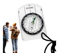 Boussole de camping - 7 cm - En acrylique - Appareil de navigation extérieur portable avec cordon - 1 mini boussole de 35 g - Orientation nord précise pour , randonnée, randonnée et survie