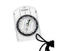 Boussole De Camping - De Base en Acrylique Transparent, Lentille Grossissante Intégrée, Remplie De Liquide | Boussole D'orientation, Outil De Navigation en Plein Air, Portable pour Sac