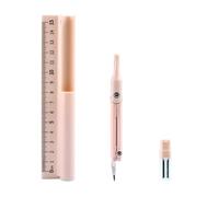 Boussole de dessin multifonctionnelle outil de géométrie bureau école mesure 3 en 1 boussole ensemble de géométrie avec règle crayon règle droite avec crayon