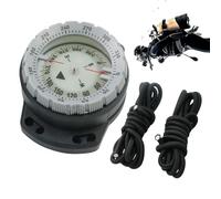 Boussole de kayak, boussole de plongée sous-marine | Boussole de plongée sous-marine résistante à l'eau avec corde - Boussole lumineuse pour sports nautiques avec fenêtre latérale, accessoires de plon
