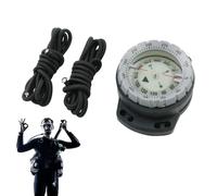 Boussole de kayak - Boussole sous-marine résistante à l'eau avec corde | Lumineuse avec fenêtre latérale, accessoires de plongée pour une navigation facile