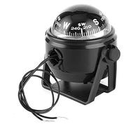 Boussole de LED pour Bateau, Boussole de Navigation de Bateau de Yacht de Bateau affleurante de bâti de Tableau de Bord de Boussole numérique électronique Marine de mer 12V LED ABS pour la Voile
