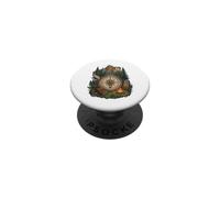 Boussole de Montagne Vintage feu de Camp Rune Aventure en Plein air PopSockets PopGrip Adhésif