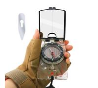 Boussole de navigation - Outil miroir portable pour activités de plein air | Boussole ABS étanche idéale pour le camping, la randonnée, la pêche, le bateau, la chasse et l'aventure, 11,5 x 6,5 x 2,5