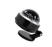 Boussole de navigation pour véhicule de sentier | Corps compact de 3.15in / 8 cm avec dôme transparent, support mobile, échelle de degrés et base ronde adhésive, noir