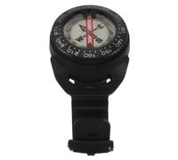 Boussole de Plongée de Poignet Noire, Étanche | ABS et Tpu, Écran Lumineux à Lecture Nocturne, Sangle Réglable, pour Sports Nautiques et Randonnée
