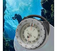 Boussole de plongée magnétique puissante de 50 m, boussole de plongée, tube de serrage sous l'eau, boussole lumineuse avec support de clip pour fenêtre latérale à aiguille, gris
