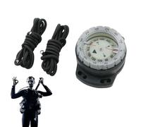 Boussole de plongée sous-marine imperméable avec corde avec fenêtre latérale, boussole marine pour sports nautiques