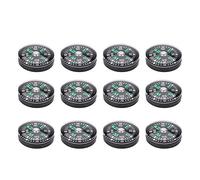 Boussole de Poche 20 Mm Boussole de Poche Paquet de 12, Boussole de Poche Remplie D'huile, Boussole à Bouton de Survie pour la Randonnée, Accessoires de Camping Brújulas