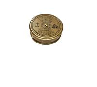 Boussole de poche en laiton antique avec calendrier de 111 ans, collection nautique maritime, 1956-2067