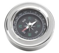 Boussole De Poche Portable En Acier Inoxydable De 60 Mm, Mini Boussole D'orientation Pour Camping Et Randonnee, Argent Et Blanc