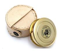 Boussole de poche Robert Frost en laiton avec poème et étui en cuir