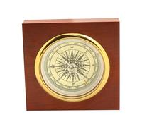 Boussole de poème en Laiton antiquée avec étui en Cuir, Boussole en Laiton Aluminium Vintage pour Cadeau de décoration intérieure
