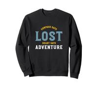 Boussole de randonnée Amusante Dit cœur Perdu Dit Aventure Sweatshirt