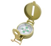 Boussole de randonnée : navigateur en métal résistant à l'eau, outil de lecture de cartes avec lignes de pointe, loupe, à suspendre, étui type palourde, guide portable pour l'extérieur pour