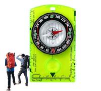 Boussole de randonnée, outil de navigation de survie, 10,4 x 6,1 x 1,4 cm, accessoire de course d'orientation multifonctionnel, guide portable précis, taille compacte pour les voyages, le trekking