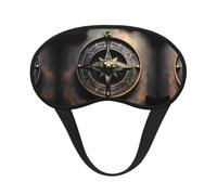 Boussole de runes nordiques au design magique. C'est un masque pour les yeux à bord noir. Le masque doux pour les yeux peut améliorer la qualité du sommeil et est adapté pour l'intérieur, l'extérieur
