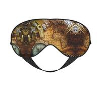 Boussole de sommeil confortable et masque pour les yeux imprimé carte du vieux monde - Couverture complète des yeux, réglable, doux et respirant pour les voyages, la méditation