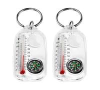 Boussole de survie de poche, guide multifonction, thermomètre, porte-clés, taille de poche, porte-clés, boussole, trousseau de clés