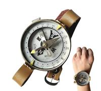 Boussole de survie pour camping, boussole avec boussole, bracelet de montre de survie portable, boussole de poignet étanche avec écran qui brille dans le noir pour Enthousi
