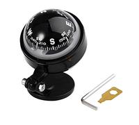 Boussole de Tableau de Bord de Voiture, Outil de Guidage de Direction en Plastique de Boule de Boussole de Navigation de Bâti de Tableau de Bord de Voiture pour la Randonnée de