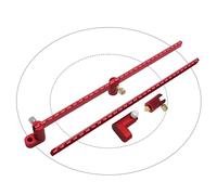 Boussole de travail du bois, 300 mm en alliage d'aluminium - Règle de traçage circulaire - Jauge de traçage en aluminium - Boussole en aluminium - Outil de repérage de ligne circulaire à point fixe