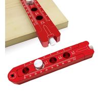 Boussole de travail du bois avec double échelle, règle de dessin circulaire en alliage, outil de menuisier métrique et impérial réglable pour un marquage et une coupe précis