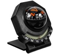 Boussole de Voiture Noire à Sphère, Angle Réglable, ABS Acrylique | Lecture Rapide sans Alimentation, Base Adhésive, pour Suv et Tout-terrain, Navigation en Camping