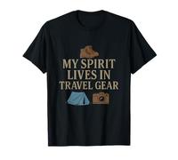 Boussole de Voyage Wanderlust My Spirit Lives in Travel Gear T-Shirt
