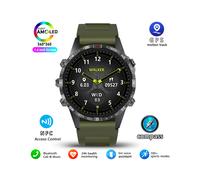 (Boussole d'extérieur, coque noire) 2025 NOUVEAU Montre connectée GT45 pour adulte, appels Bluetooth,