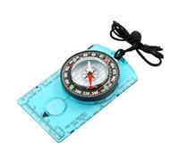 Boussole en acrylique de haute qualité pour randonnée, course d'orientation en plein air avec lanière taille compacte haute précision portable loupe professionnelle bleue