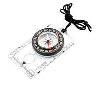 Boussole en acrylique de haute qualité pour randonnée, course d'orientation en plein air avec lanière taille compacte haute précision loupe portable professionnelle transparente
