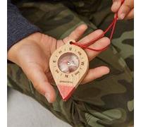 Boussole en bois pour enfant - avec attache - Kikkerland Beige G