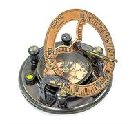 Boussole en laiton antique de 10,2 cm avec mesure de niveau | Idées cadeaux de mariage et de décoration | Navigation nautique vintage maritime poche de marin portable | Boussole fonctionnelle