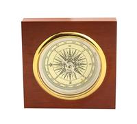 Boussole en Laiton Vieilli avec étui en Cuir, Boussole Vintage en Aluminium pour Camping, Alpinisme et Survie en Plein air, décoration d'intérieur, Cadeau