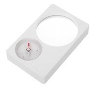 Boussole F2 Blanche en Plastique avec Loupe, Compacte pour Randonnée | Navigation de Secours, Lecture de Carte et Petits Caractères, Format Léger, Usage Montagne et Garçon Fille